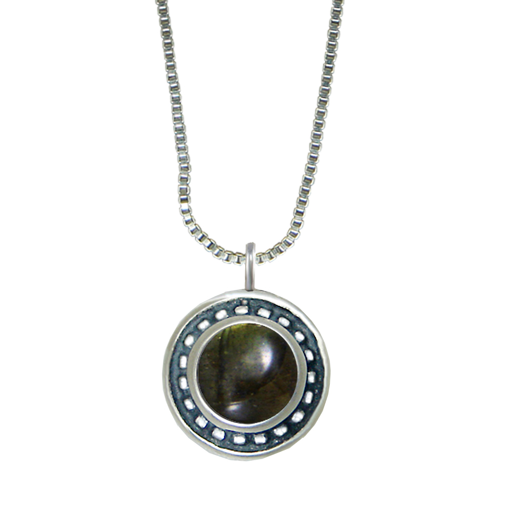 Sterling Silver Little Spectrolite Pendant Necklace
